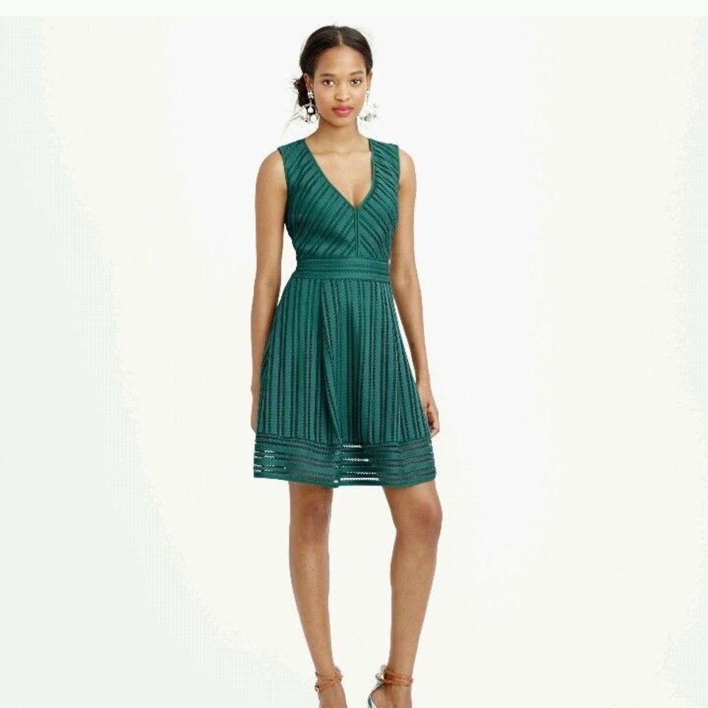 J. Crew striped eyelet dress